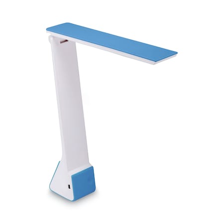 Bostitch Konnect Rechargeable Folding LED Desk Lamp, 2.52 in. x 2.13 in. x 11.02 in., Gray/Blue KTVLED1810-BL